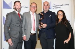 Business to Business Award Winners: Lorcan Hanlon Business Post (Sponsor), Damien Heary Futavista, Robbie Clarke Empathy Resarch & Orlagh Geraghty Britvic